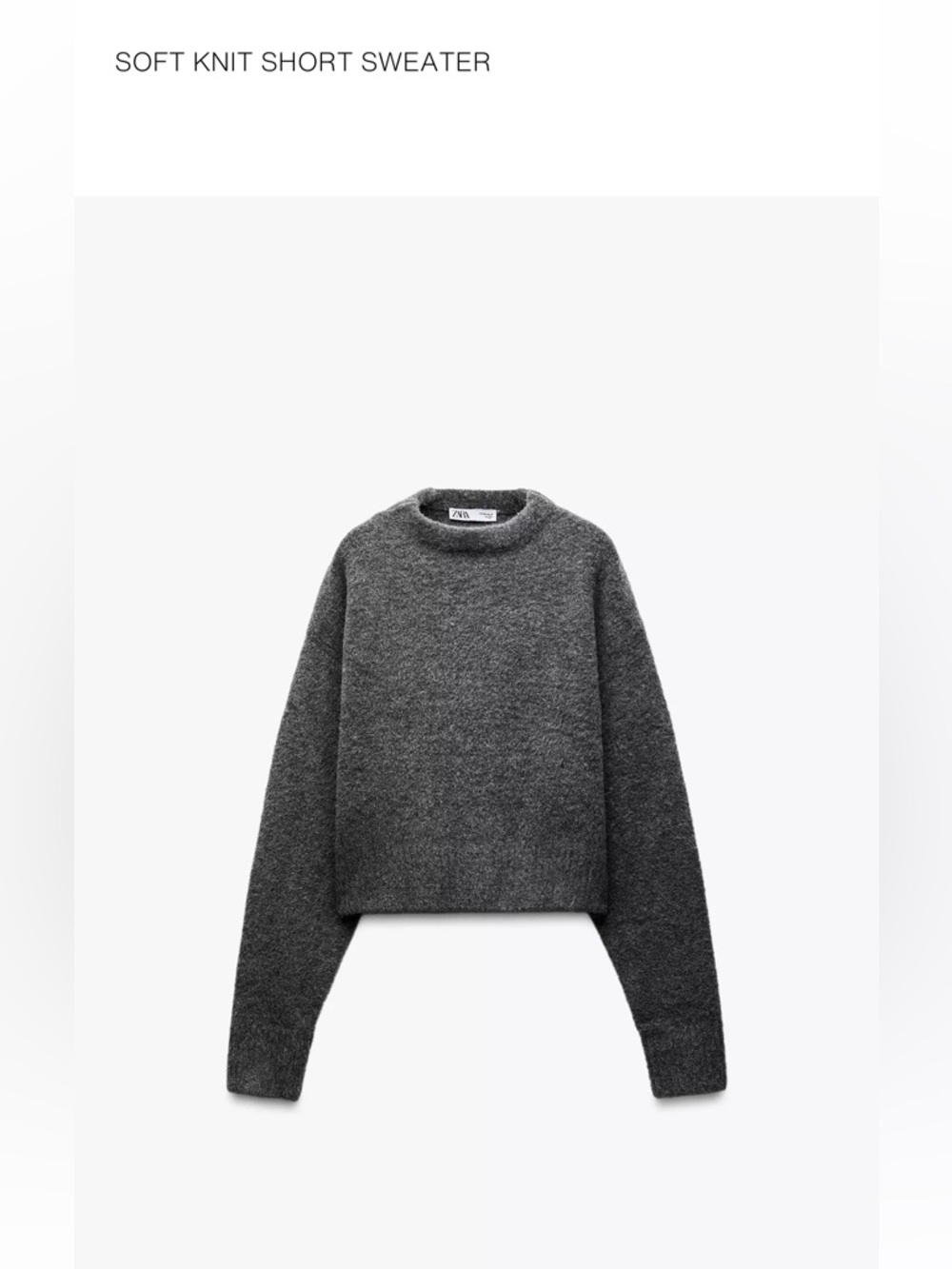 Zara Soft Knit Short Women’s Sweater. Worn once. Size medium.